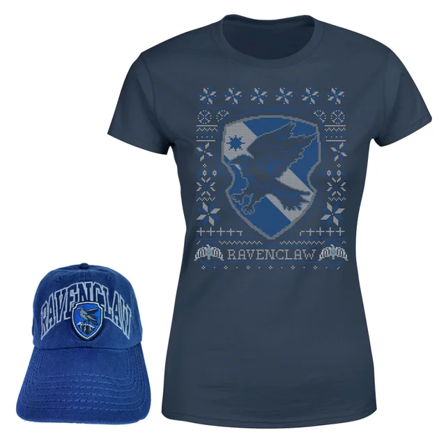 Harry Potter Ravenclaw T-Shirt and Cap Bundle - Navy