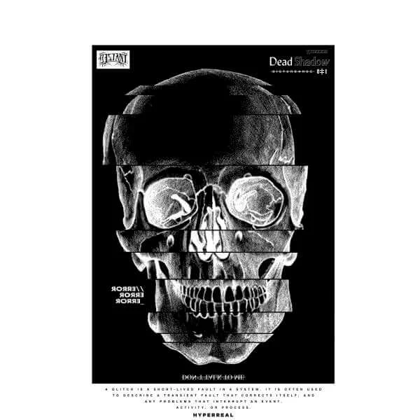 Distorted Skull Men's T-Shirt - White