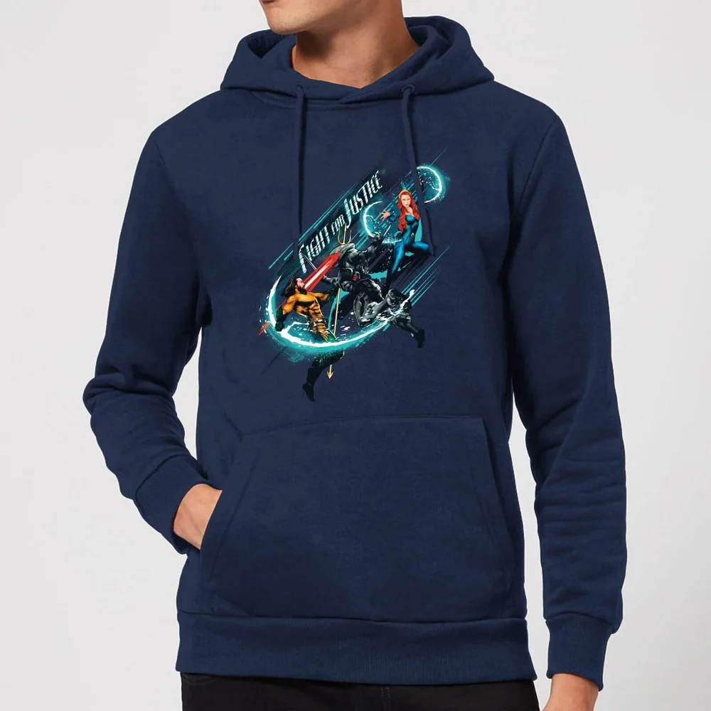 Aquaman Fight for Justice Hoodie - Navy - S Image 1