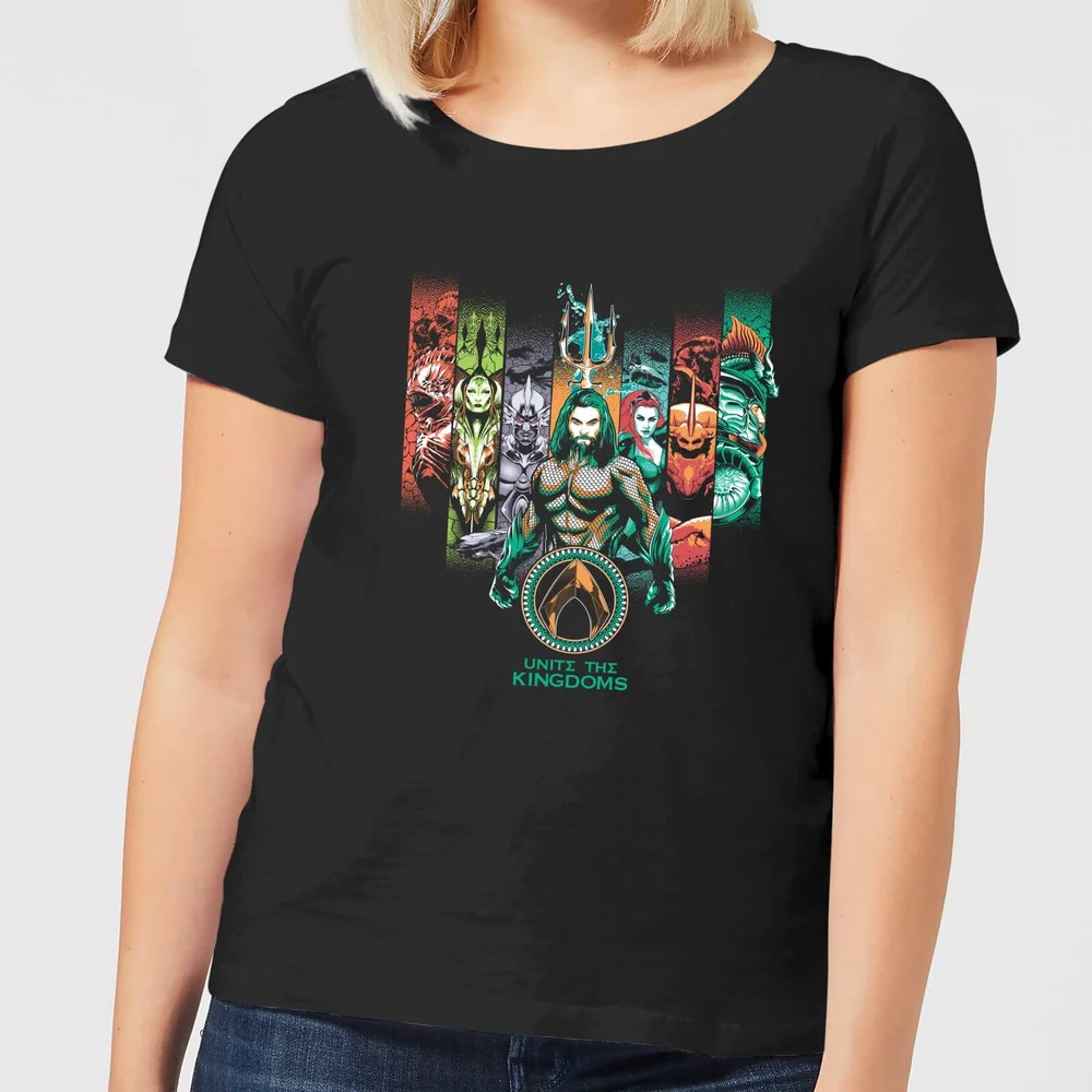 Aquaman Unite The Kingdoms Women's T-Shirt - Black - XS Image 1