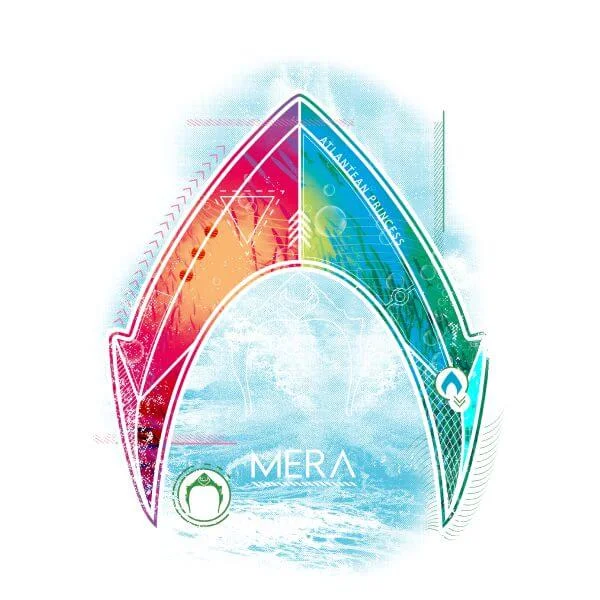 Aquaman Mera Beach Symbol Women's T-Shirt - White