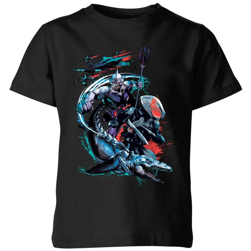 Aquaman Black Manta & Ocean Master Kids' T-Shirt - Black - 3-4 Years Image 1