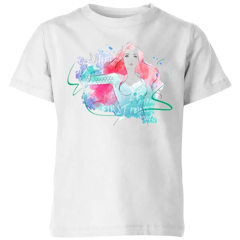 Aquaman Mera First Princess Kids' T-Shirt - White - 3-4 Years Image 1