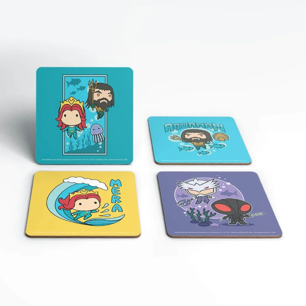 Aquaman Chibi Coaster Set Image 1