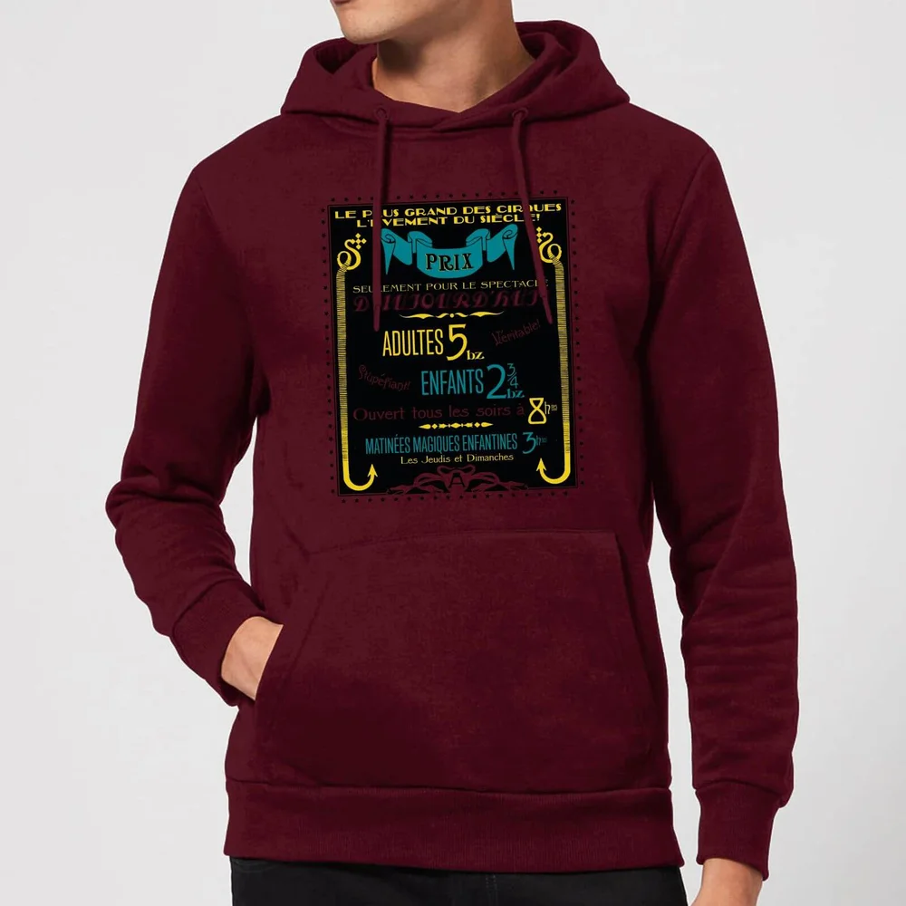 Fantastic Beasts Les Plus Grand Des Cirques Hoodie - Burgundy - XL Image 1