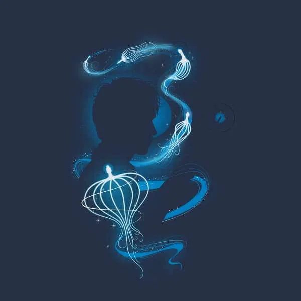 Fantastic Beasts Newt Silhouette Men's T-Shirt - Navy