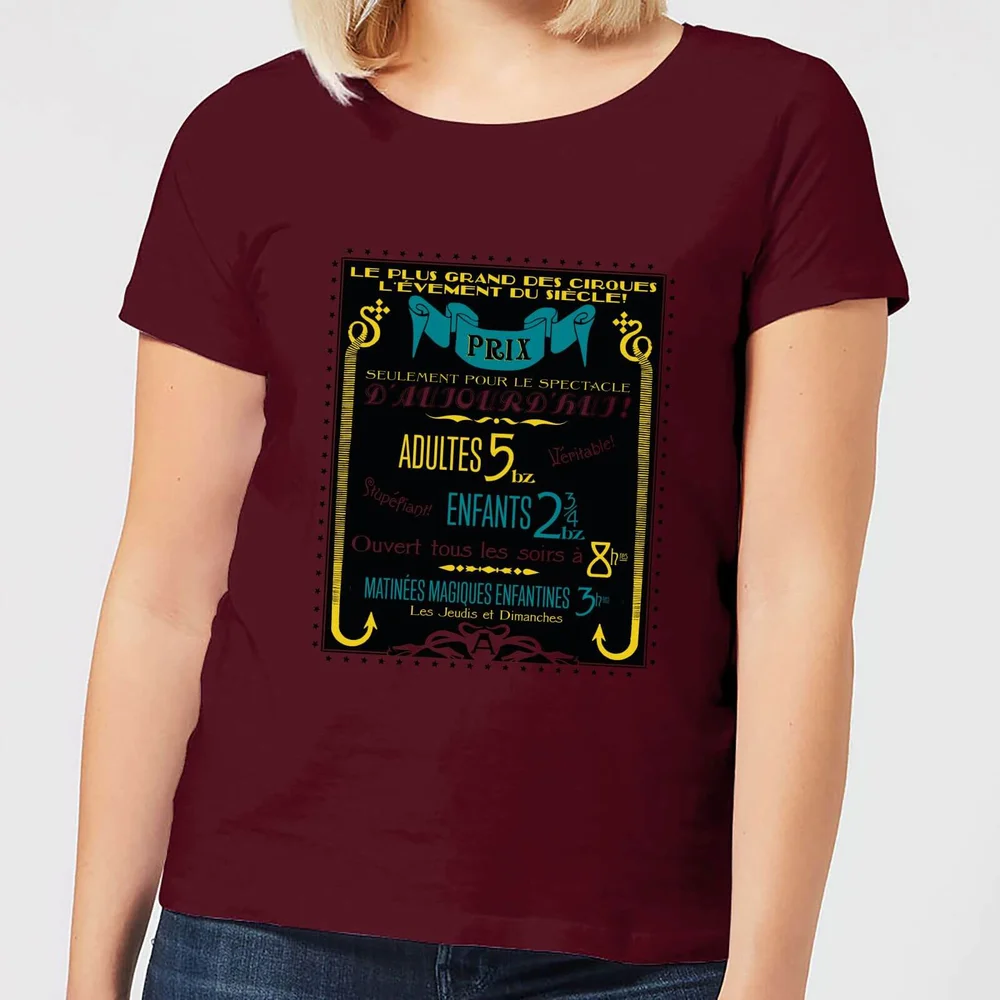 Fantastic Beasts Les Plus Grand Des Cirques Women's T-Shirt - Burgundy - S Image 1