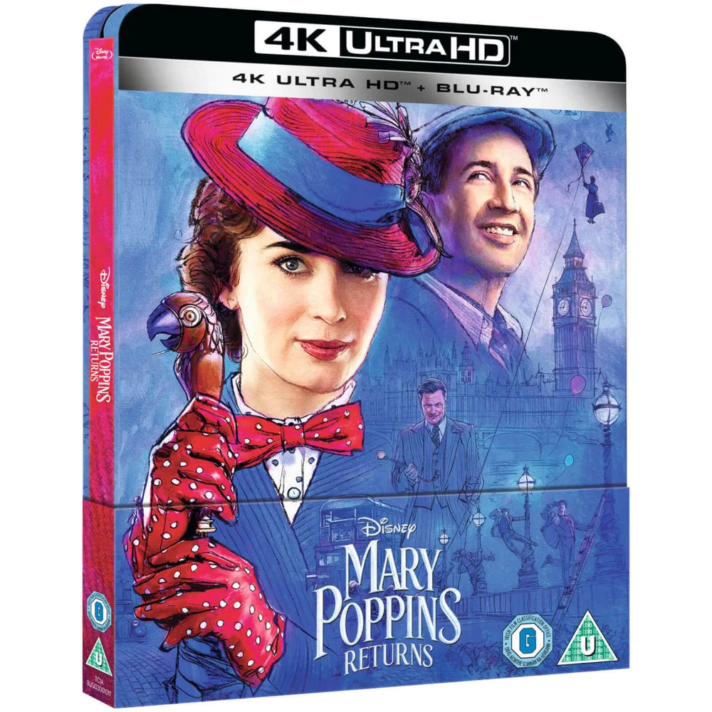 Mary Poppins Returns 4K Ultra HD (Includes 2D Blu-ray) - Zavvi Exclusive Limited Edition SteelBook Image 1