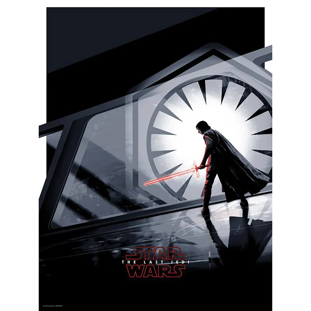 Star Wars The Last Jedi "Kylo Ren" Screenprint by Matt Ferguson - Zavvi UK Exclusive Image 1