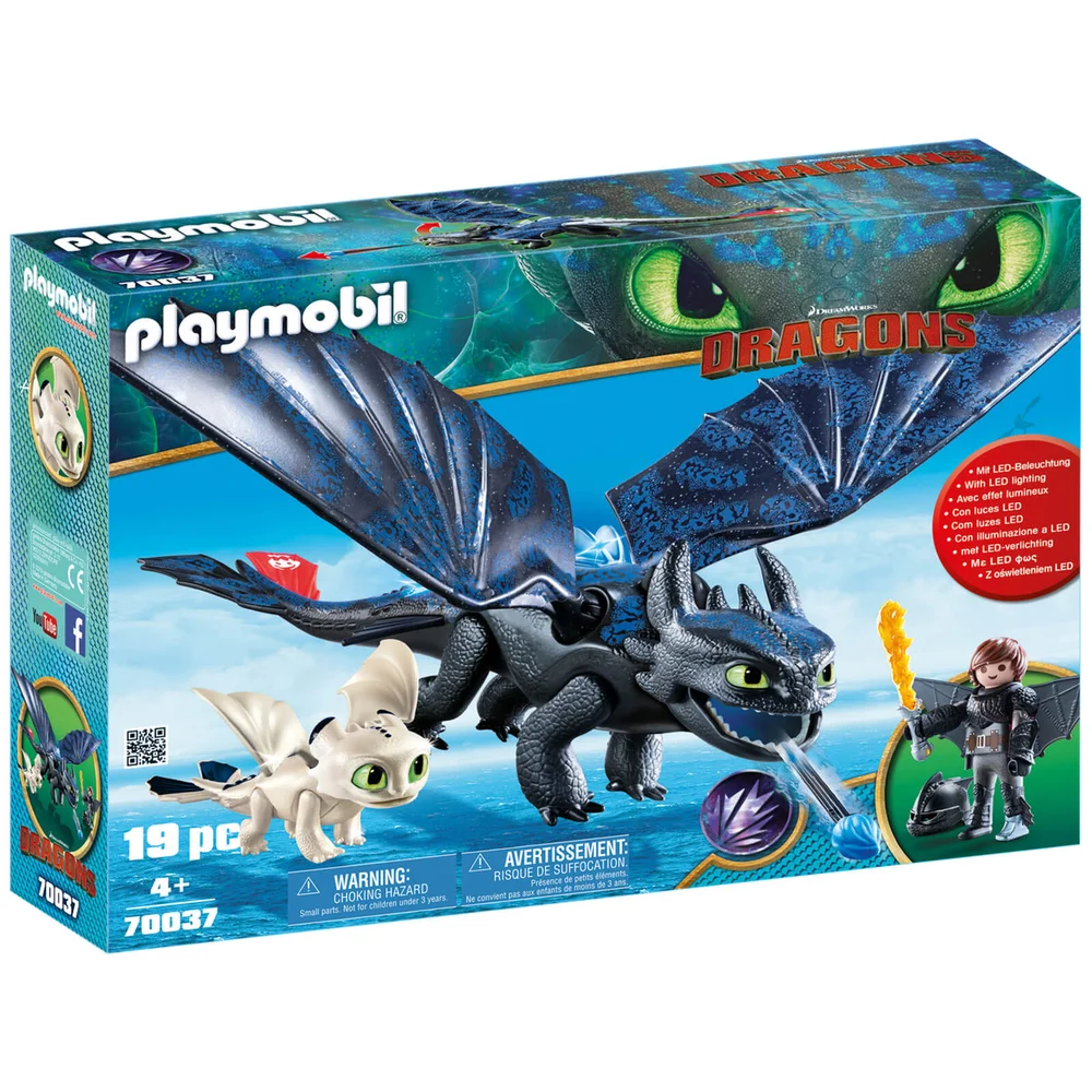 Playmobil DreamWorks Dragons Hiccup and Toothless with Baby Dragon (70037) Image 1