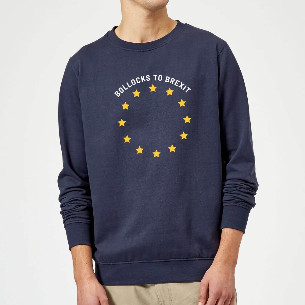 B*llocks To Brexit Sweatshirt - Navy - S - Navy Image 1