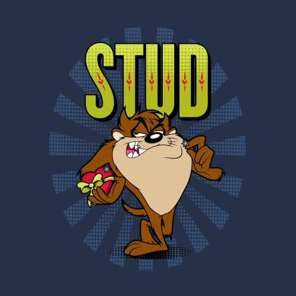 Looney Tunes Stud Taz Women's T-Shirt - Navy