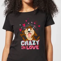 Looney Tunes Crazy In Love Taz Women's T-Shirt - Black - undefined undefined