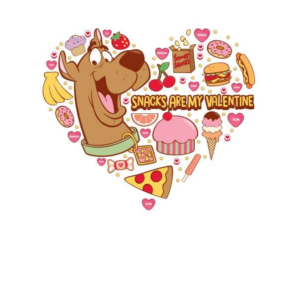 Scooby Doo Snacks Are My Valentine Women's T-Shirt - White