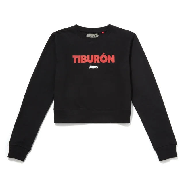 Global Legacy Jaws Tiburon Women's Cropped Sweatshirt - Black