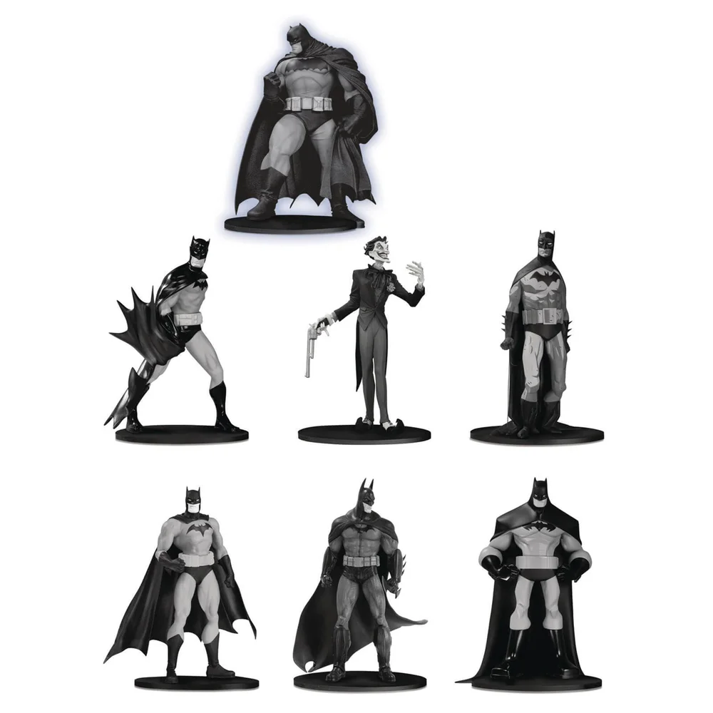 DC Collectibles Batman Black & White PVC Minifigure 7-Pack Box Set #3 10 cm Image 1