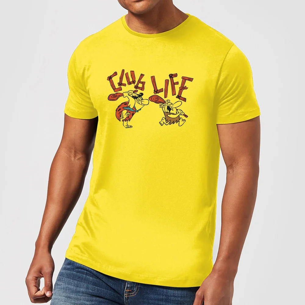 The Flintstones Club Life Men's T-Shirt - Yellow - S Image 1