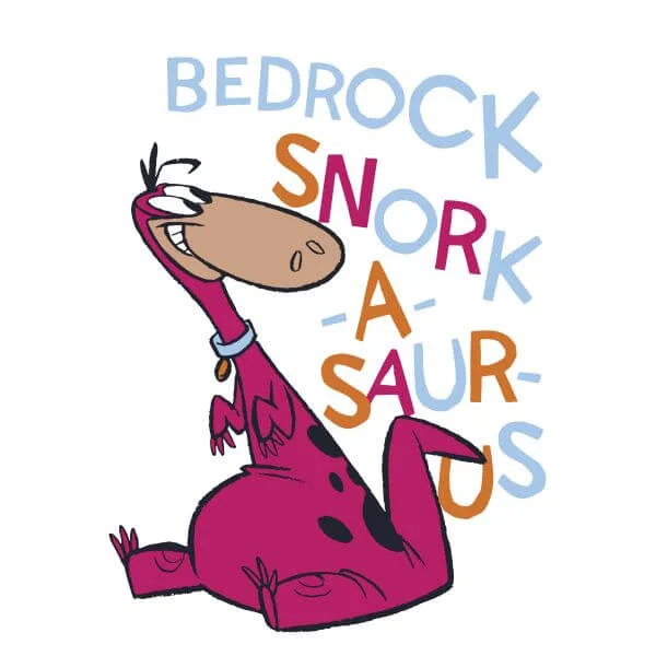 The Flintstones Bedrock Snork-A-Saur-Us Women's T-Shirt - White