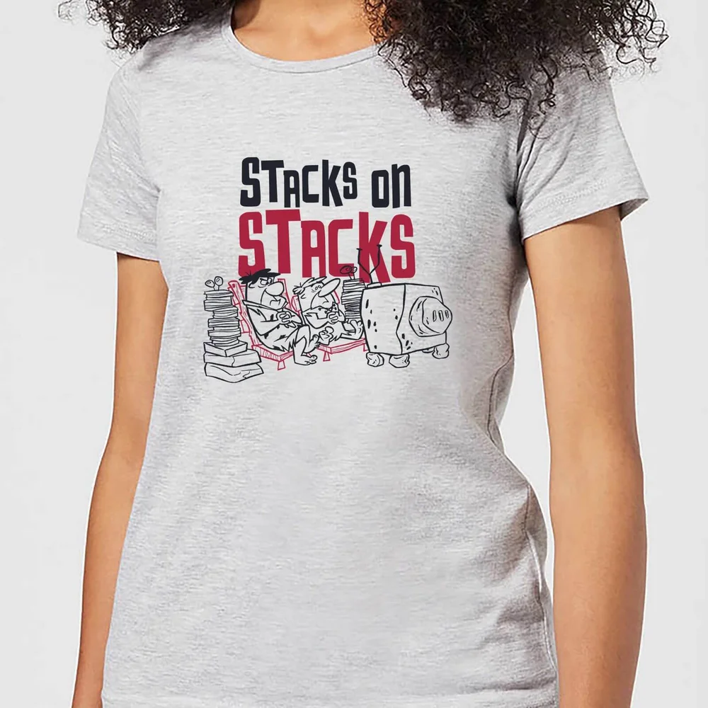 The Flintstones Stacks On Stacks Women's T-Shirt - Grey - XS Image 1
