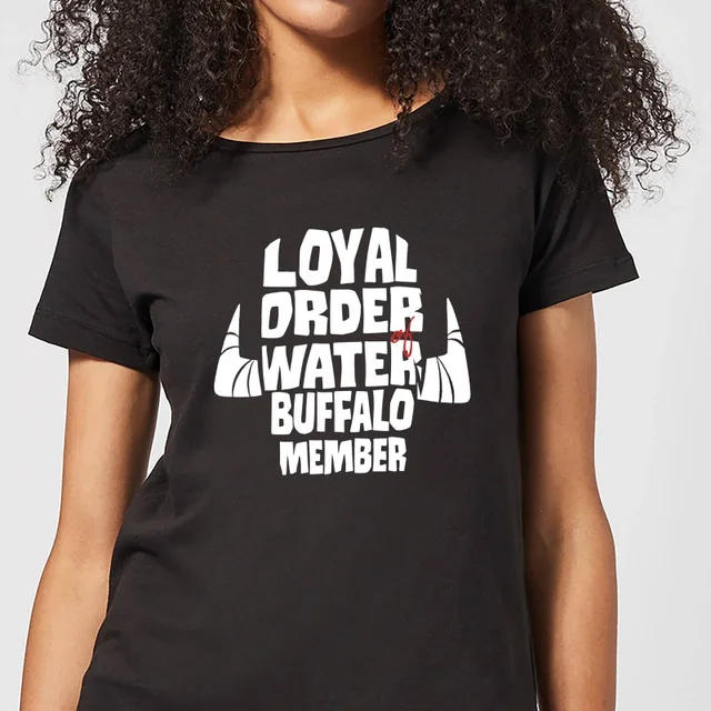 The Flintstones Loyal Order Of Water Buffalo Member Women's T-Shirt - Black