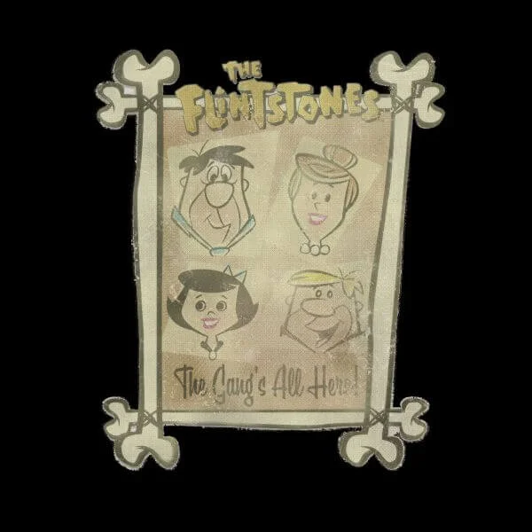 The Flintstones The Gang's All Here Women's T-Shirt - Black