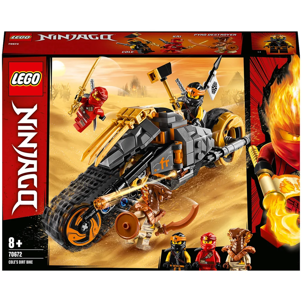 LEGO NINJAGO: Cole’s Dirt Bike Toy for Kids (70672) Image 1