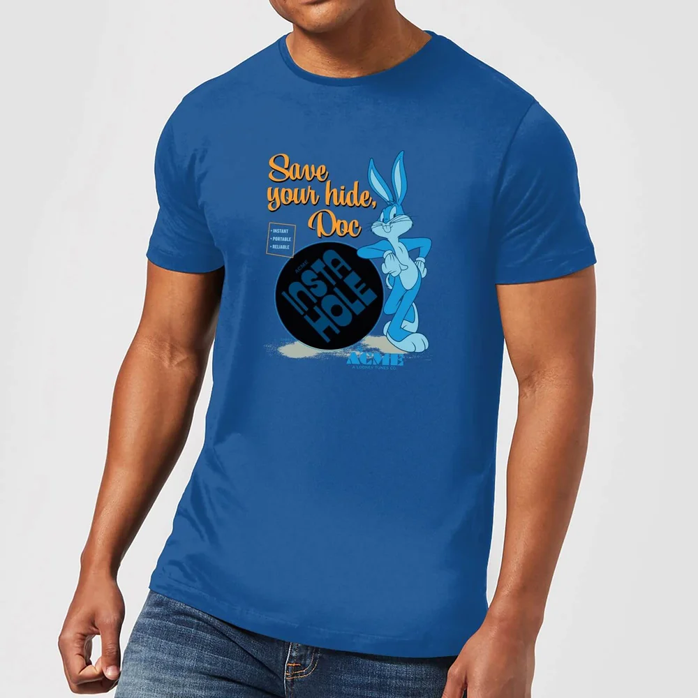 Looney Tunes ACME Insta Hole Men's T-Shirt - Royal Blue - S Image 1