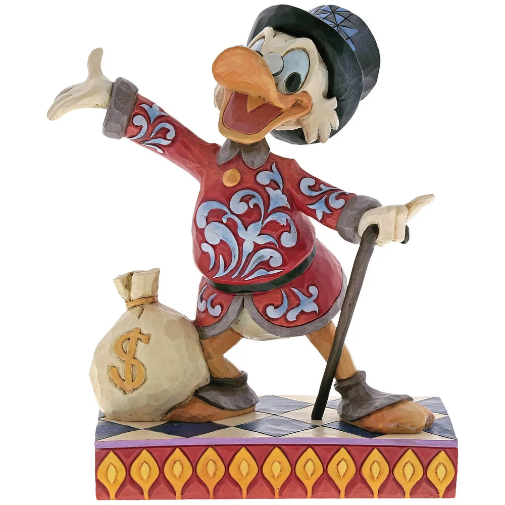 Disney Traditions Treasure Seeking Tycoon (Scrooge with Money Bag Figurine) 16.5cm Image 1