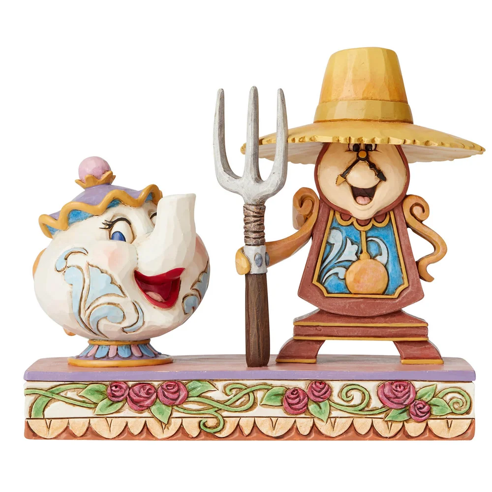 Disney Traditions Workin’ Round the Clock (Mrs. Potts and Cogsworth Figurine) 13.0cm Image 1