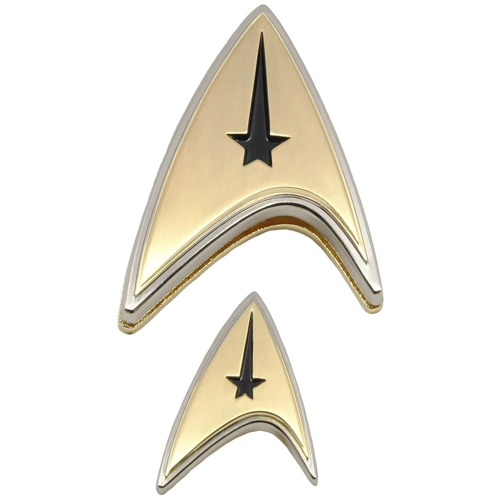Quantum Mechanix Star Trek: Discovery Enterprise Command Badge and Pin Set Image 1