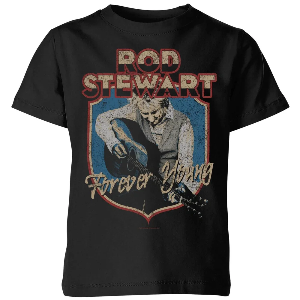 Rod Stewart Forever Young Kids' T-Shirt - Black - 3-4 Years - Black Image 1