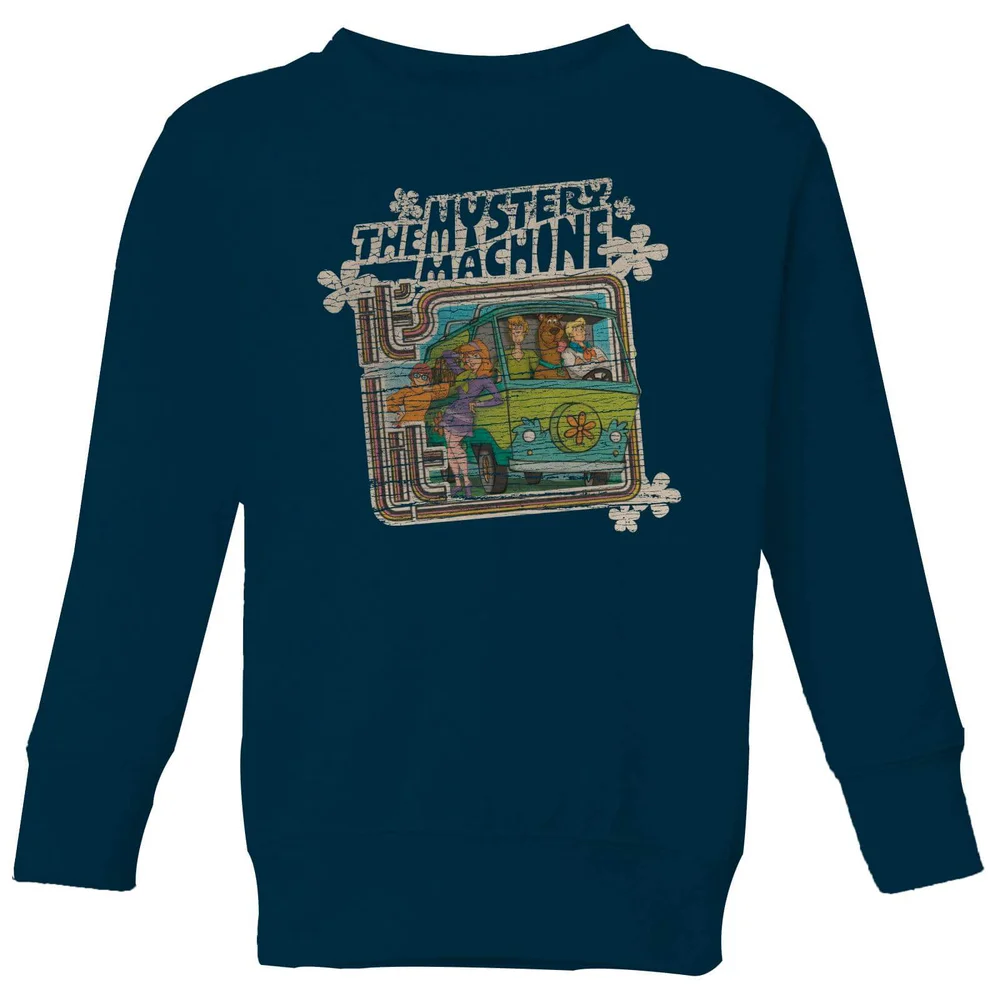Scooby Doo Mystery Machine Psychedelic Kids' Sweatshirt - Navy - 9-10 Years Image 1