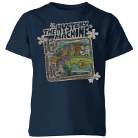 Scooby Doo Mystery Machine Psychedelic Kids' T-Shirt - Navy - undefined undefined