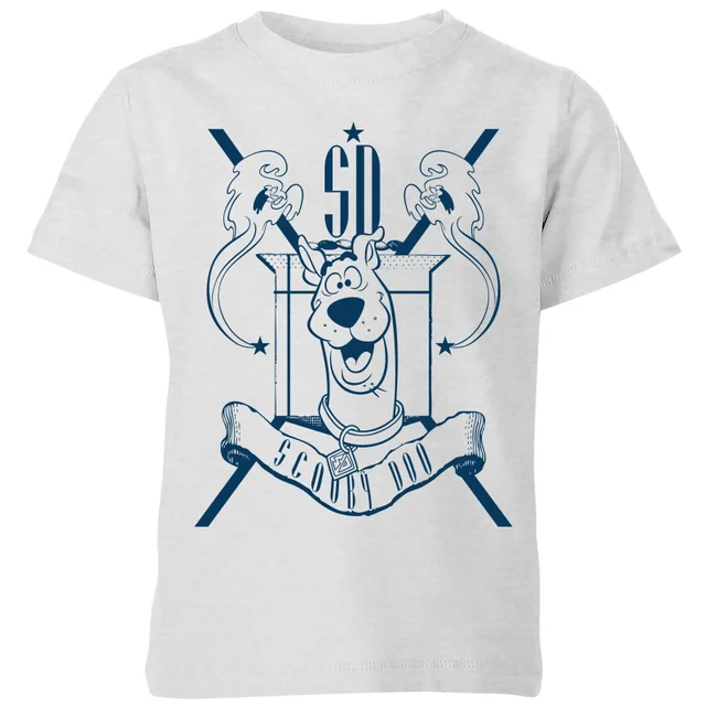 Scooby Doo Coat Of Arms Kids' T-Shirt - Grey