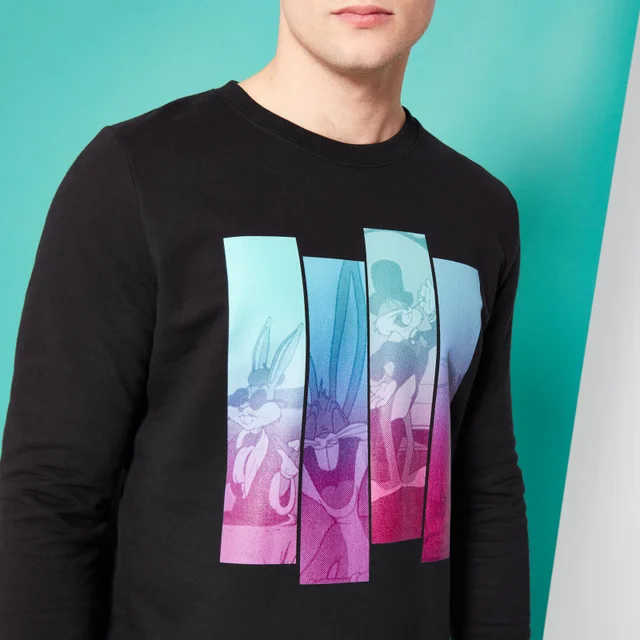 Looney Tunes Kaboom Collection Bugs Polyptych Sweatshirt - Black