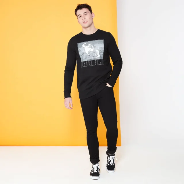 Cartoon Network Spin-Off Johnny Bravo Classic Scene Sweatshirt - Black