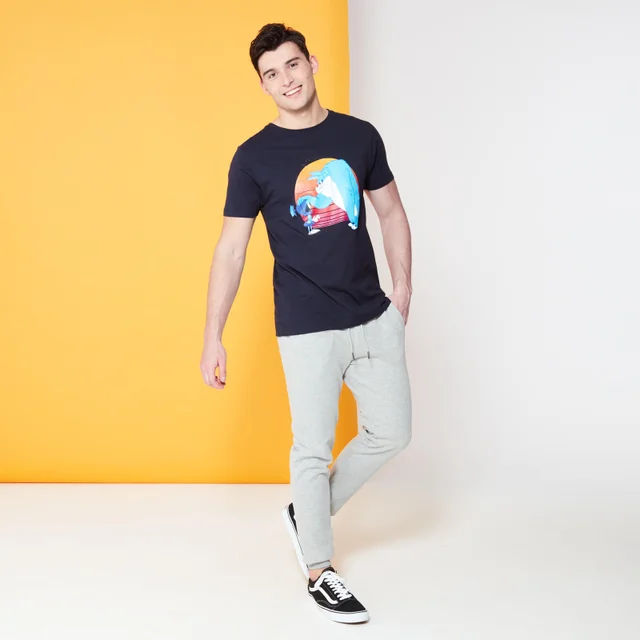 Looney Tunes Kaboom Collection Bunny Monster Men's T-Shirt - Navy