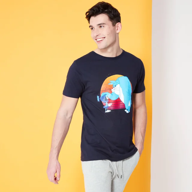 Looney Tunes Kaboom Collection Bunny Monster Men's T-Shirt - Navy