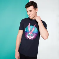 Looney Tunes Kaboom Collection Bugs Retro Men's T-Shirt - Navy - undefined undefined