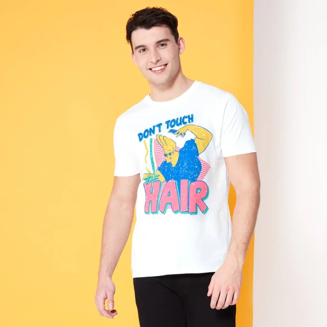 Cartoon Network Spin-Off Johnny Bravo Don't Touch The Hair T-Shirt - White