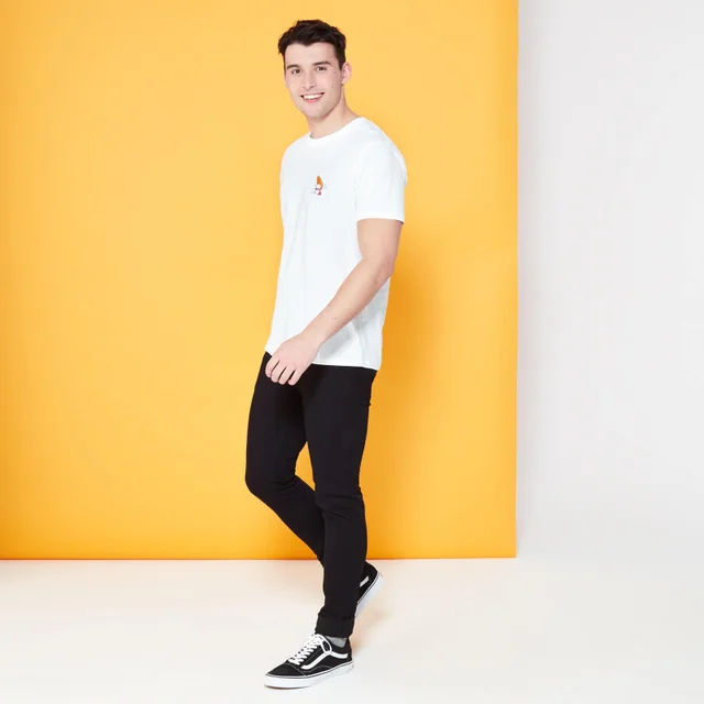 Cartoon Network Spin-Off Johnny Bravo 90's Embroidered Pocket T-Shirt - White