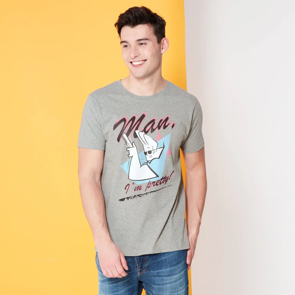 Cartoon Network Spin-Off Johnny Bravo Man I'm Pretty T-Shirt - Grey - S Image 1