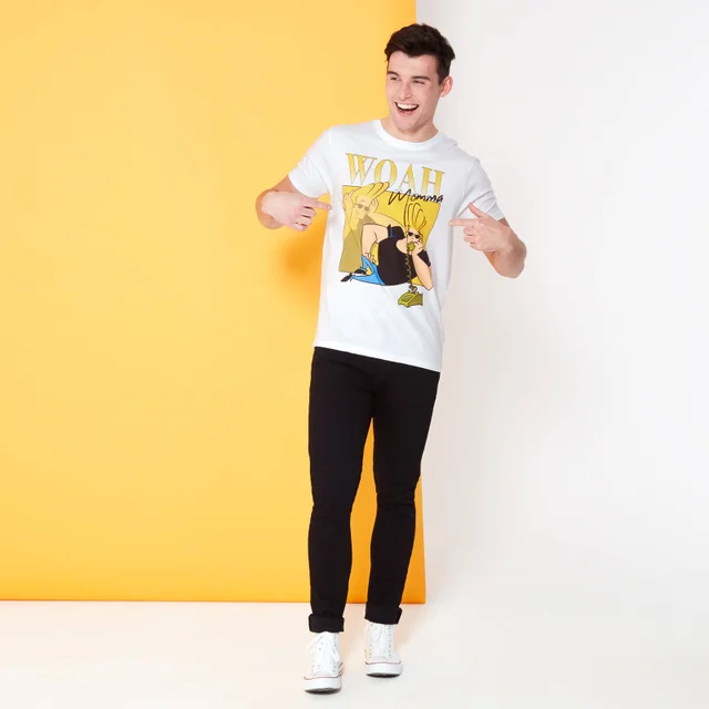 Cartoon Network Spin-Off Johnny Bravo 90's Photoshoot T-Shirt - White