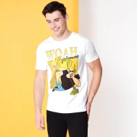 Cartoon Network Spin-Off Johnny Bravo 90's Photoshoot T-Shirt - White - undefined undefined