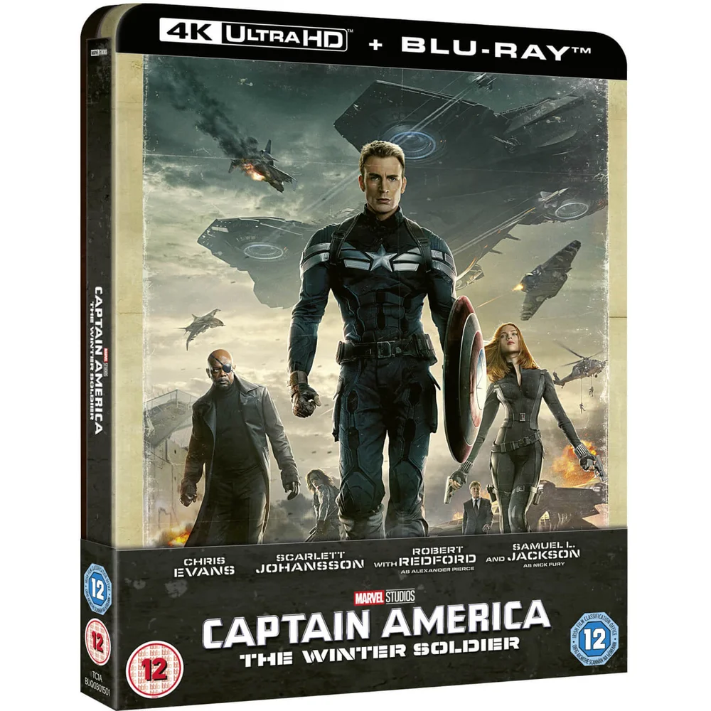 Captain America: Winter Soldier 4K Ultra HD (Includes 2D Blu-ray) Zavvi Exclusive Steelbook Image 1