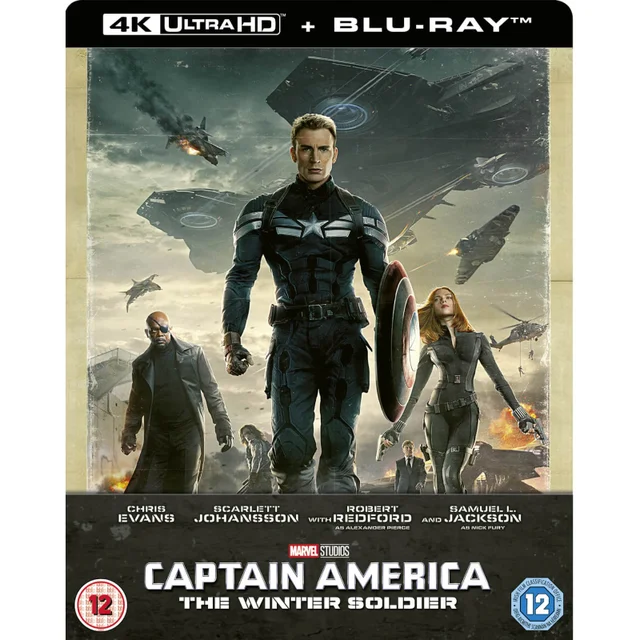 Captain America: Winter Soldier 4K Ultra HD (Includes 2D Blu-ray) Zavvi Exclusive Steelbook