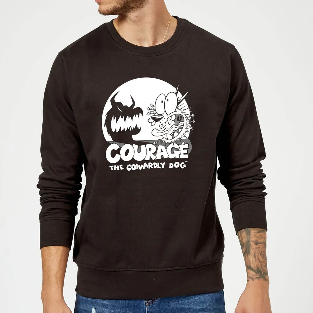 Courage The Cowardly Dog Spotlight Sweatshirt - Black - S Image 1