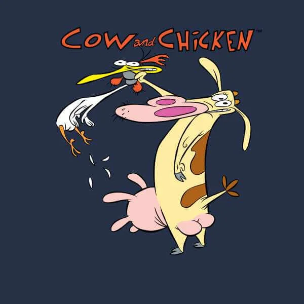 Cow and Chicken Characters Sweatshirt - Navy