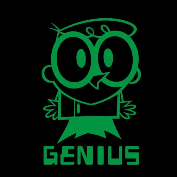 Dexters Lab Green Genius Women's T-Shirt - Black