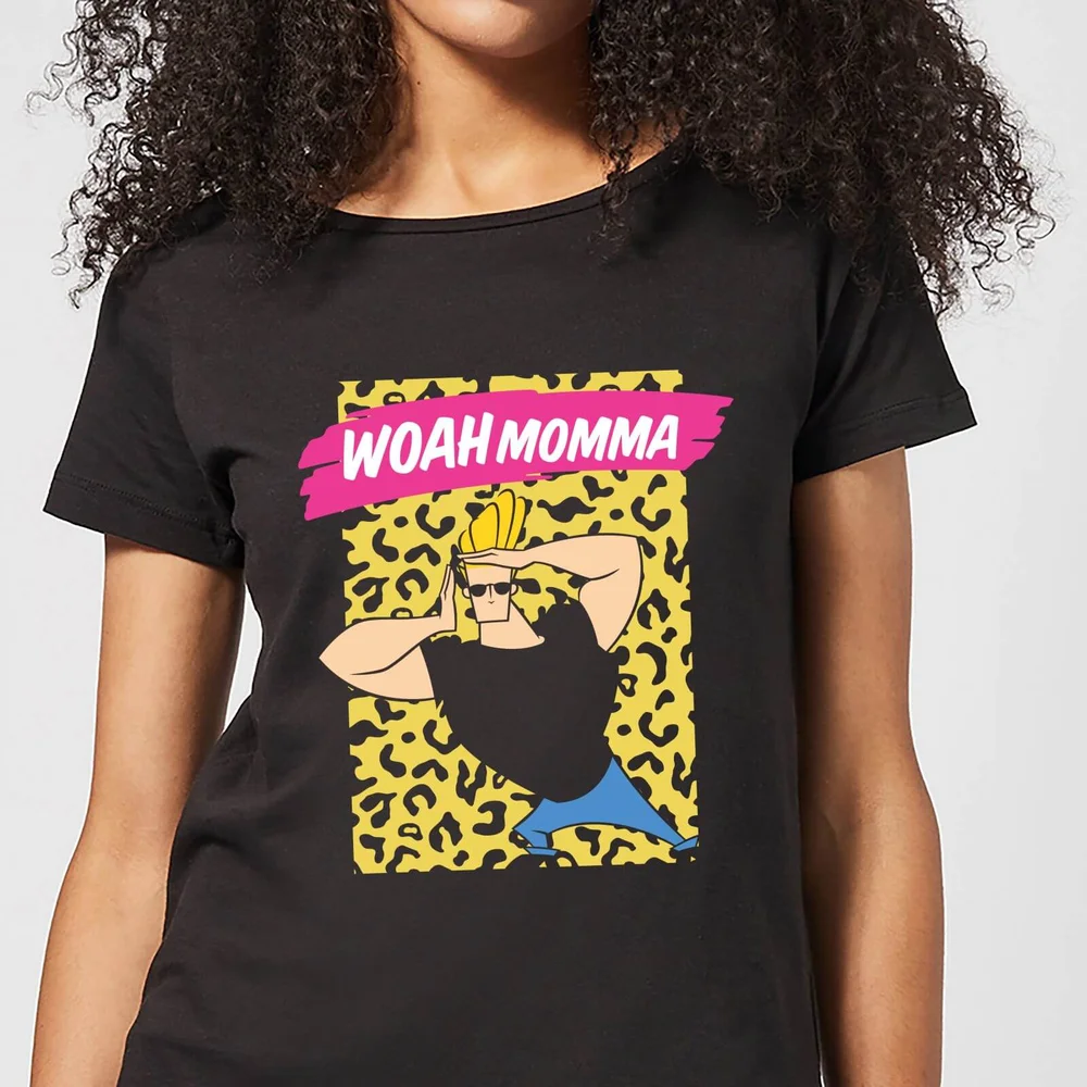 Johnny Bravo Woah Momma Women's T-Shirt - Black - S Image 1